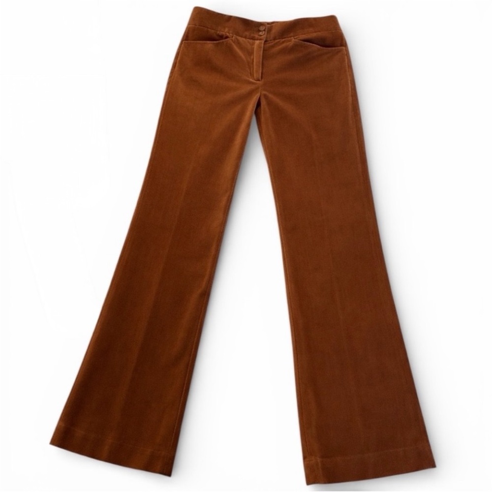 BCBG Max Azria Vintage Brown Velvet Low-to-Mid Rise Pants | Y2K / Size 8